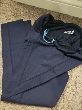 Navy Women’s Smartwool Running Tights with Drawstring Waist
